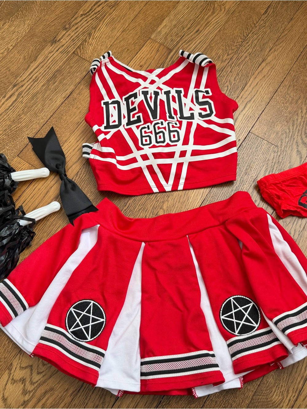 Dolls Kill Halloween Devils Cheer Costume Set